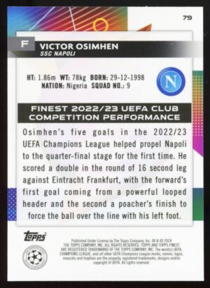 2023-24 Topps Finest UEFA Club Competitions Victor Osimhen #79