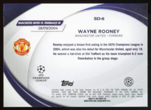 2023-24 Topps Chrome UEFA Club Starball Debuts Wayne Rooney #SD-6