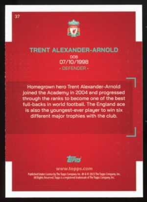 2022-23 Topps Liverpool FC Team Set Trent Alexander-Arnold Never Walk Alone #37