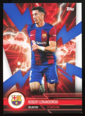 2023-24 Topps FC Barcelona Fan Set Super Electric Robert Lewandowski #BARE-4