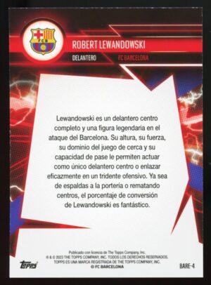 2023-24 Topps FC Barcelona Fan Set Super Electric Robert Lewandowski #BARE-4