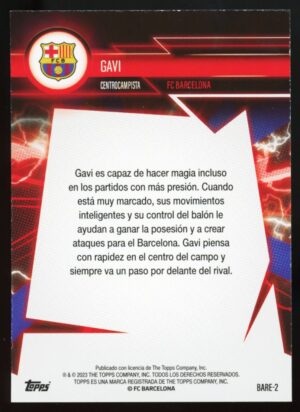 2023-24 Topps FC Barcelona Fan Set Super Electric GAVI #BARE-2