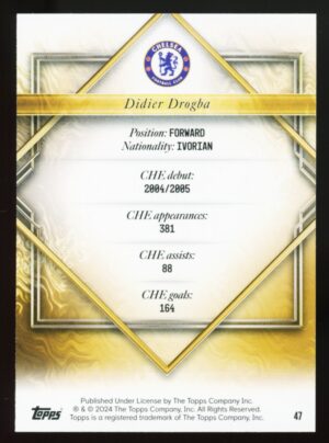 2023-24 Topps Chelsea Team Set Gold Drip Didier Drogba #47