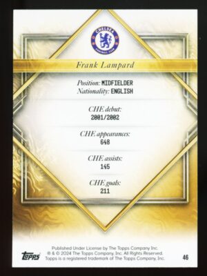 2023-24 Topps Chelsea Team Set Gold Drip Frank Lampard #46