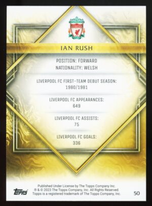 2023-24 Topps Liverpool FC Team Set Gold Drip Ian Rush #50