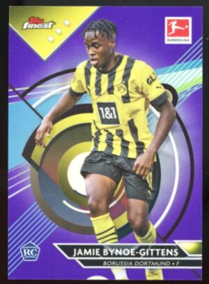 2022 Topps Finest Bundesliga Jamie Bynoe-Gittens #48 Purple Refractor /250