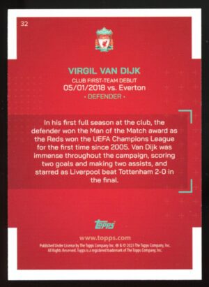 2022-23 Topps Liverpool FC Team Set Virgil van Dijk Our City #32