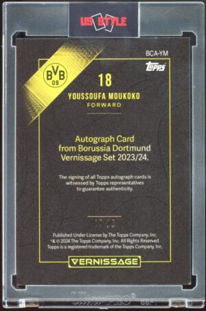 2023-24 Topps Vernissage Youssoufa Moukoko #BCA-YM Auto Orange /25