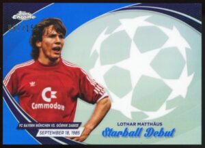 2023 Topps Chrome UEFA Lothar Matthaus Starball Debuts Blue /150 #SD-9