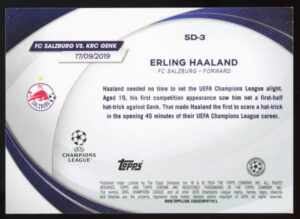 2023-24 Topps Chrome UEFA Club Competitions Starball Debuts Erling Haaland #SD-3