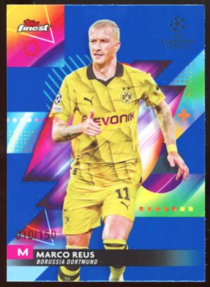 2023-24 Topps Finest UEFA Marco Reus #34 Blue Refractor Numbered /150