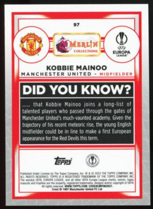 2022 Topps Merlin UEFA Kobbie Mainoo #97 RC