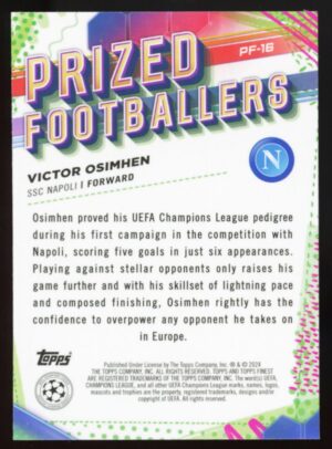 2023-24 Finest UEFA Club Competitions Victor Osimhen #PF-16 Prized Footballers