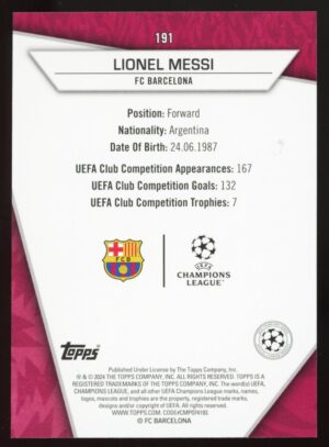 Lionel Messi - FC Barcelona 2023-24 Topps Superstars #191