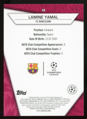 2023-24 Topps UCC Superstars – Common (Yellow) Lamine Yamal #48