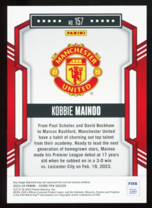 2023-24 Panini Score FIFA #157 Kobbie Mainoo - Red Swirl /30 RC