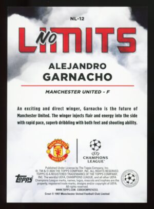 2023-24 Topps UCC Superstars – NO LIMITS Alejandro Garnacho #NL-12