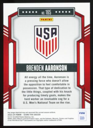 2023-24 Panini Score FIFA Brenden Aaronson #165 Swirl