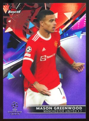 2021-22 Topps Finest UCL Mason Greenwood #63 - Purple Refractor /299