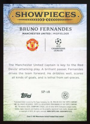 2023-24 Topps UCL Superstars Showpieces – Bruno Fernandes #SP-18 (MANCHESTER UNITED)