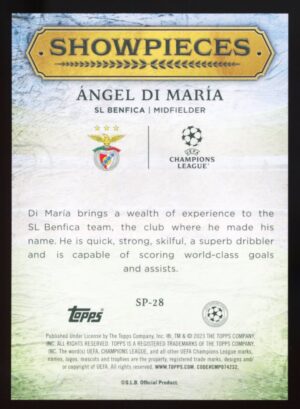 2023-24 Topps UCL Superstars Showpieces – Ángel Di María #SP-28 (SL BENFICA)