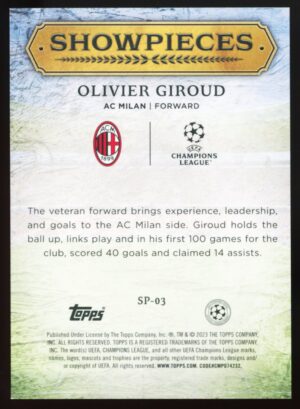 2023-24 Topps UCL Superstars Showpieces – Olivier Giroud #SP-03 (AC MILAN)