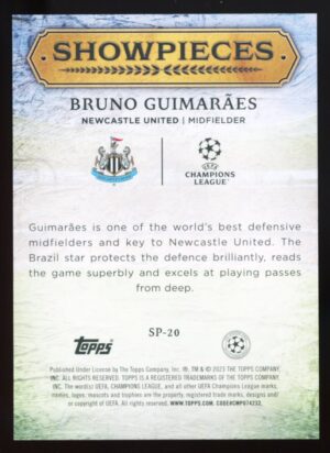 2023-24 Topps UCL Superstars Showpieces – Bruno Guimarães #SP-20 (NEWCASTLE)