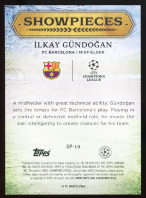 2023-24 Topps UCL Superstars Showpieces – İlkay Gündoğan #SP-10 (FC BARCELONA)