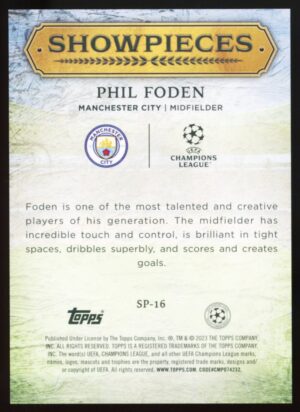 2023-24 Topps UCL Superstars Showpieces – PHIL FODEN #SP-16 (CITY)