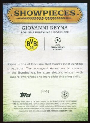 2023-24 Topps UCL Superstars Showpieces – Giovanni Reyna #SP-07 (DORTMUND)