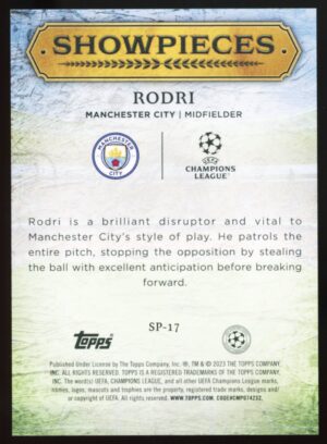 2023-24 Topps UCL Superstars Showpieces – RODRI #SP-17 (CITY)