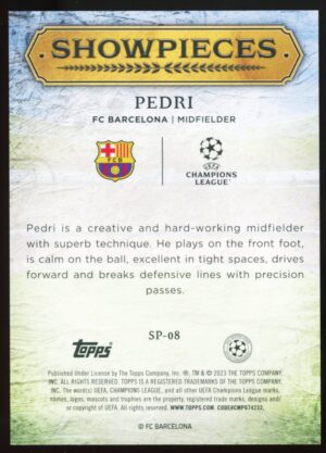 2023-24 Topps UCL Superstars Showpieces – PEDRI #SP-08 (FC BARCELONA)