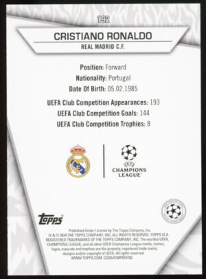 2023-24 Topps Super Stars UCL Cristiano Ronaldo #192 - Common (Yellow)