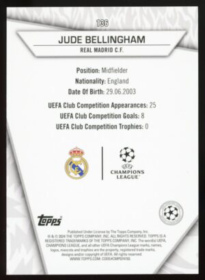 2023-24 Topps Super Stars UCL Jude Bellingham #136