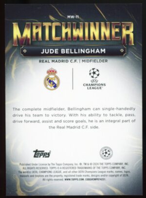 2023/24 Topps UCC Superstars Jude Bellingham MatchWinner #MW-11