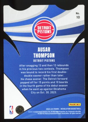 2023-24 Panini Revolution Liftoff Die-Cut Ausar Thompson #10 Rookie