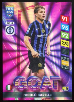 Panini Fifa 365 Adrenalyn XL 2025 Goat Excellence Nicolò Barella #EXC 14