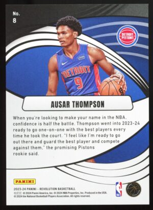 2023-24 Panini Revolution Ausar Thompson Rookie Supernova #8 Pistons