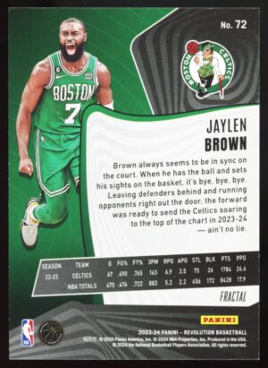 2023-24 Panini Revolution Fractal Jaylen Brown #72 Celtics