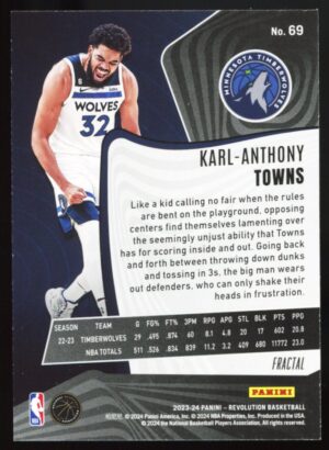 2023-24 Panini Revolution Fractal Karl Anthony Towns #69