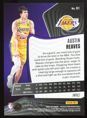 2023-24 Panini Revolution Impact /149 Austin Reaves #61 Lakers