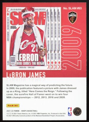 2021-22 Panini NBA Hoops LeBron James SLAM #93