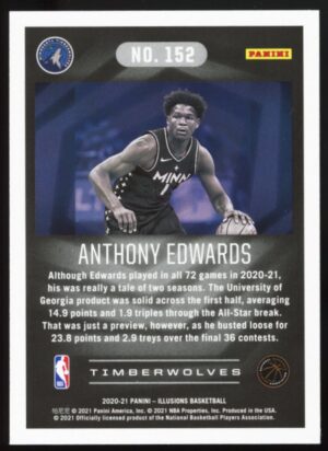 2020-21 Panini Illusions - Anthony Edwards #152 (RC) Rookie