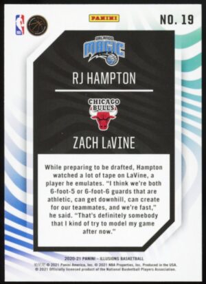 2020-21 Panini Illusions Rookie Reflections RJ Hampton/Zach LaVine #19