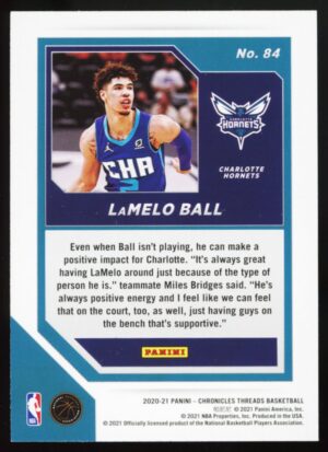 2020-21 Panini Chronicles Threads LaMelo Ball Rookie #84