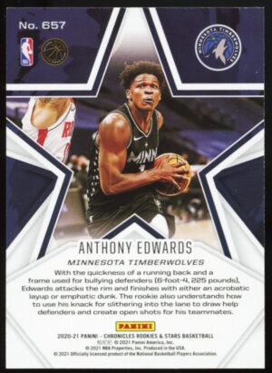 2020-21 Panini Chronicles Rookies & Stars Anthony Edwards #657 Rookie