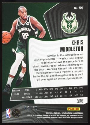 2023-24 Revolution CUBIC /50 Khris Middleton #59 Milwaukee Bucks