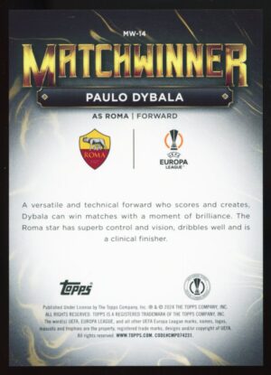 2023/24 Topps UCC Superstars Paulo Dybala MatchWinner #MW-14