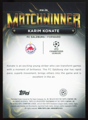 2023/24 Topps UCC Superstars Karim Konate MatchWinner #MW-20