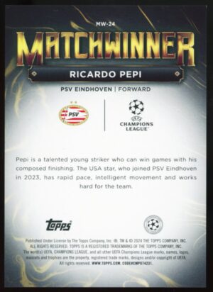 2023/24 Topps UCC Superstars Ricardo Pepi MatchWinner #MW-24